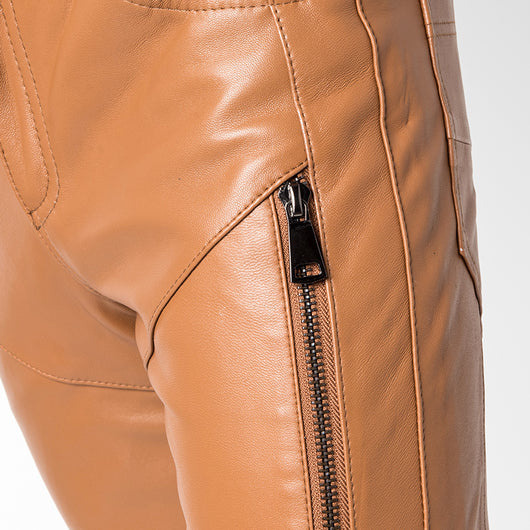Pantalones de Cuero para Hombre Invierno Ajustado Estilo Coreano - Image 5