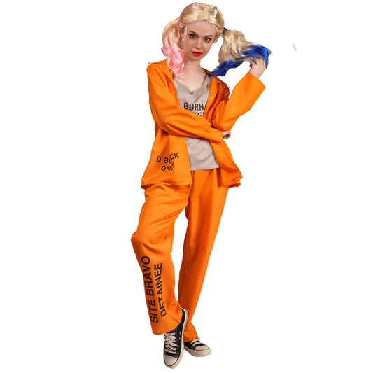 Disfraz de Preso Naranja para Hombre y Mujer - Fiesta Halloween - Image 2