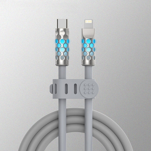 Cable de Carga Rápida de Silicona Luminiscente con Datos - Image 3