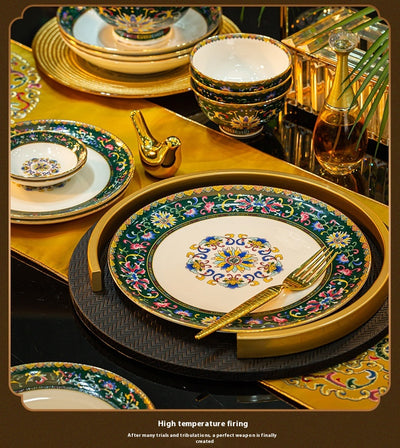 Juego de Vajilla de Porcelana Esmaltada Estilo Hogar - Image 19