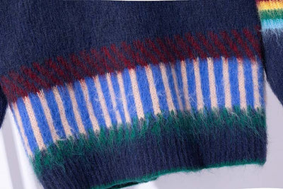 Cardigan Tejido Bicolor de Manga Larga - Estilo Relajado - Image 11