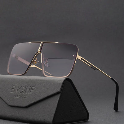 Gafas de Sol Cuadradas Metálicas Grandes para Hombre - Image 12
