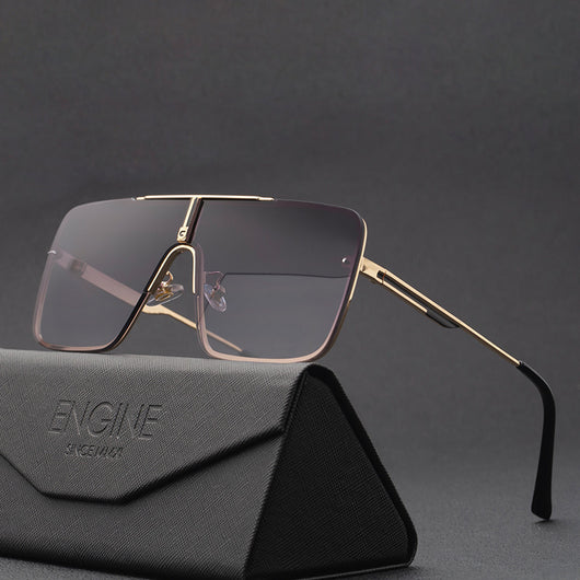Gafas de Sol Cuadradas Metálicas Grandes para Hombre - Image 12