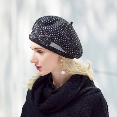 Boina Elegante con Lunares para Mujer - Accesorio Versátil - Image 14