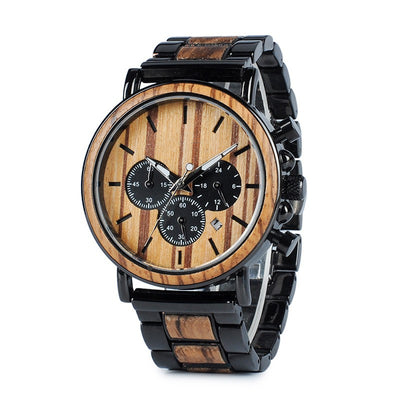 Reloj de Madera Luminoso para Hombre - Diseño Literario Multifuncional - Image 4