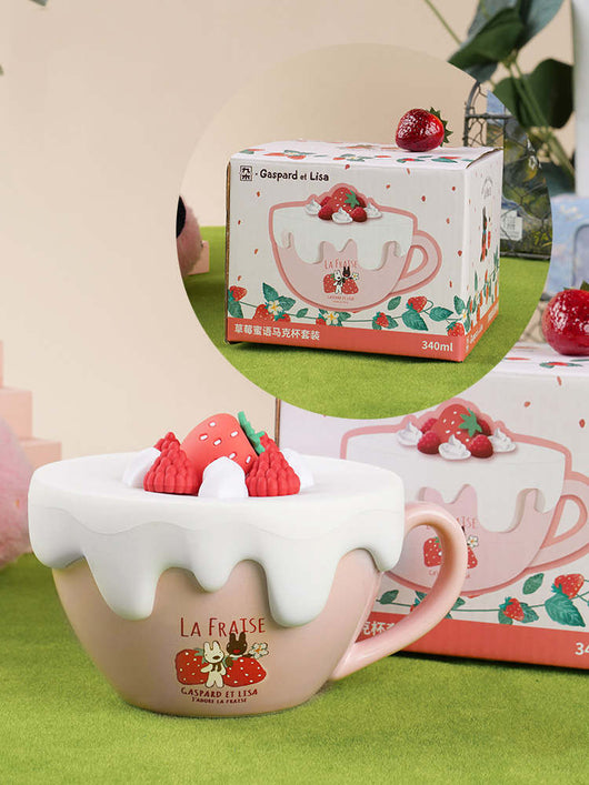 Set de Tazas Creativas Fresa y Miel Lisa - Image 8