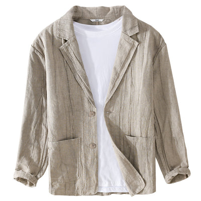 Camisa Suelta de Lino para Hombre - Diseño Minimalista y Versátil - Image 5