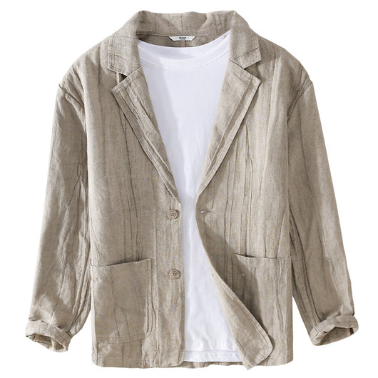 Camisa Suelta de Lino para Hombre - Diseño Minimalista y Versátil - Image 5