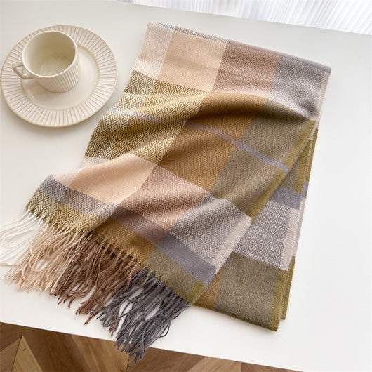 Bufanda Unisex Otoño Invierno con Borlas - Versátil para Cualquier Estilo - Image 39