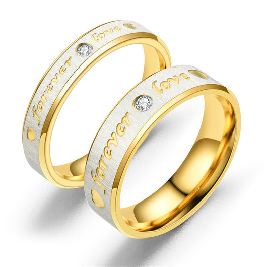 Anillo de Diamante Tallado Doble para Parejas - Diseño Europeo y Americano