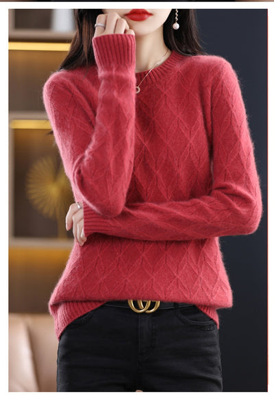 Suéter Jacquard Grueso para Mujer - Abrigo Cálido Otoño Invierno - Image 22