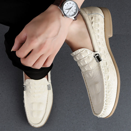 Zapatos Casuales de Cuero Genuino Transpirables para Hombre