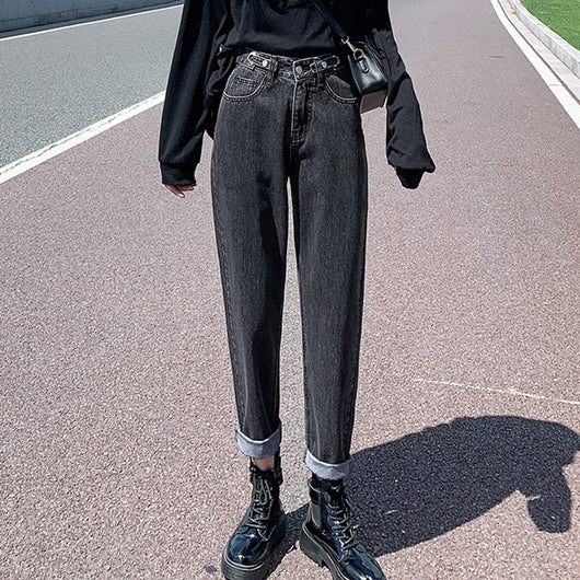 Jeans Harlan Negros Cintura Alta Slim para Mujer - Primavera Verano - Image 10