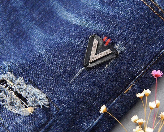 Pantalones Vaqueros Rotos de Cintura Alta Estilo Retro - Image 3