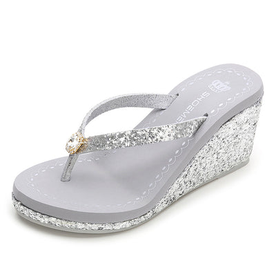 Pantuflas de Tacón Alto con Lentejuelas y Cristales para Mujer - Image 4