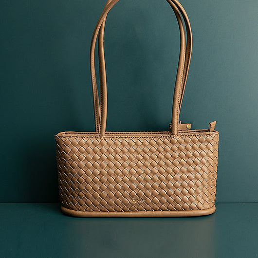 Bolsa Tote Vintage Trenzada con Asa de Hombro - Image 2