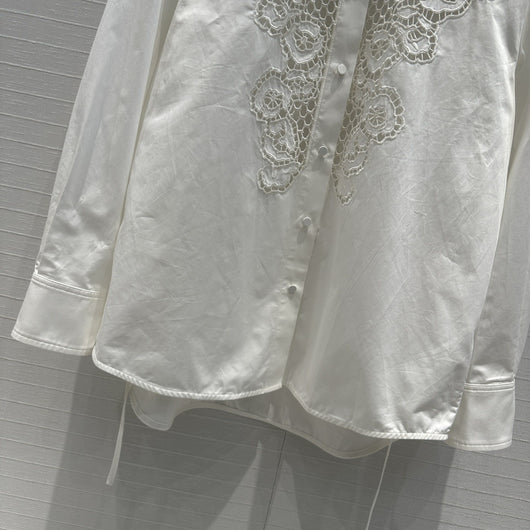 Blusa Elegante de Malla Calada Manga Larga para Mujer - Image 12