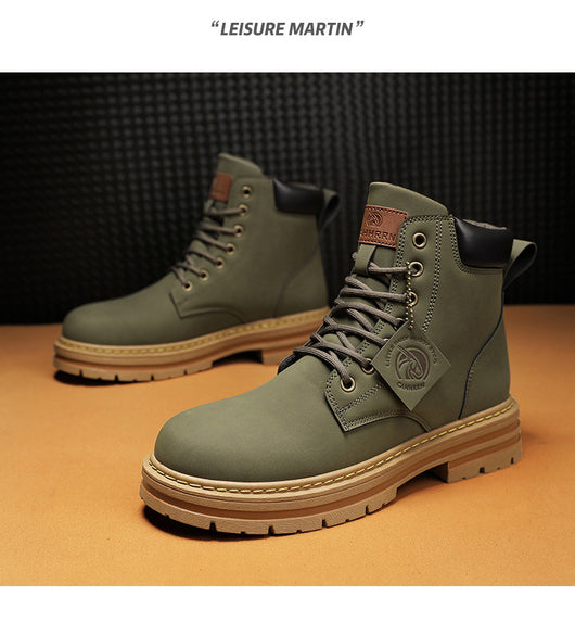 Botas de Trabajo Vintage en Cuero Genuino Talla Grande para Hombre - Image 13