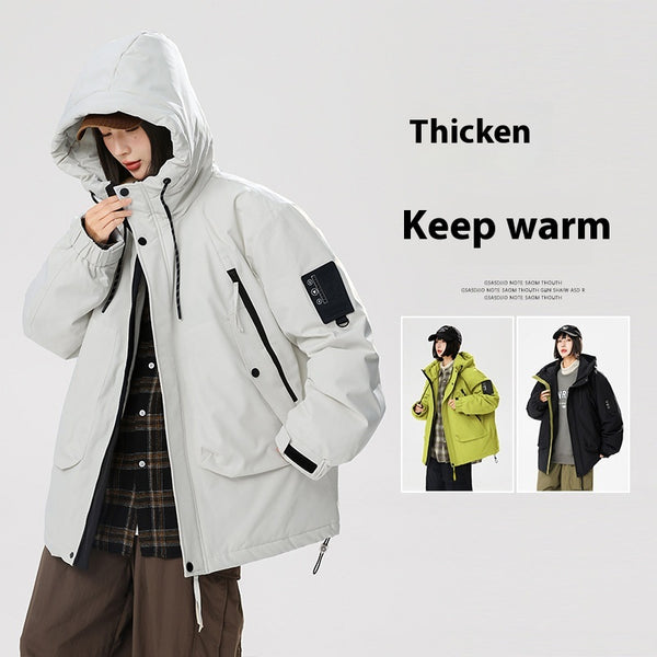 Chaqueta Acolchada Exterior Suelta y Moderna