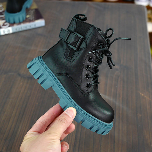 Botas Martin Infantiles de Cuero Genuino - Estilo Británico Clásico - Image 3