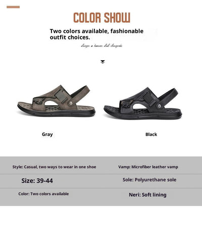 Sandalias de Cuero para Hombre con Suela Gruesa Antideslizante - Image 6