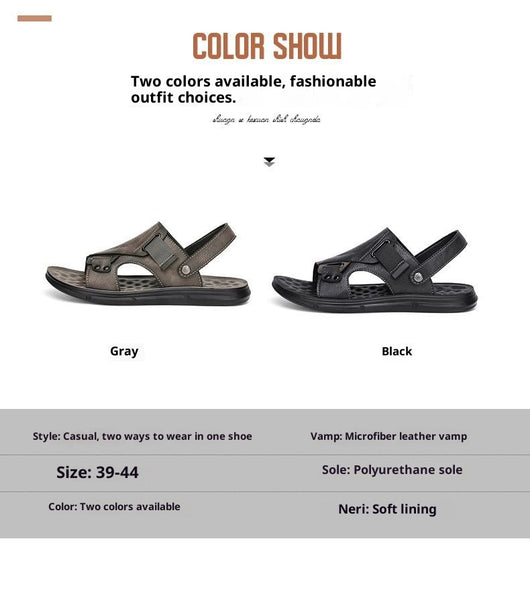 Sandalias de Cuero para Hombre con Suela Gruesa Antideslizante - Image 6