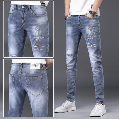 Jeans Slim Fit Rotos con Bordados Premium - Image 4