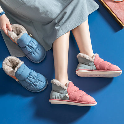 Zapatillas Cálidas de Algodón Grueso Antideslizantes para Mujer con Forro de Terciopelo - Image 21