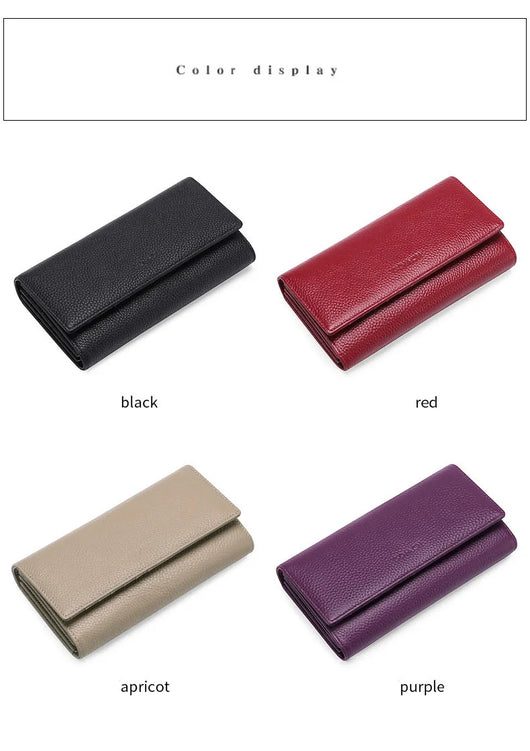 Cartera Larga de Cuero Genuino para Mujer - Diseño Europeo Premium - Image 12