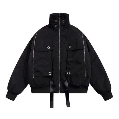 Chaqueta Acolchada de Algodón con Cuello Funcional y Diseño de Costuras - Image 12