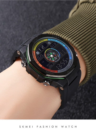 Reloj Deportivo Digital para Hombre con Brújula, Alarma y Luz Nocturna - Image 6