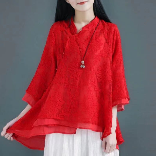 Blusa Retro Zen de Inspiración China para Mujer - Image 10