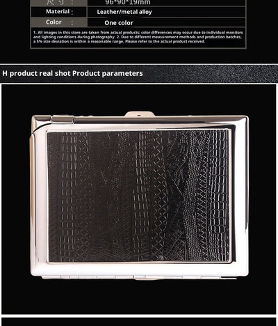 Estuche Premium para Cigarrillos en Cuero con Encendedor Resistente al Viento - Image 13
