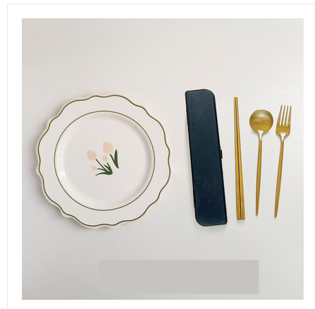 Plato Llano Cerámica Estilo Japonés Tulipán - Diseño Elegante y Funcional - Image 2