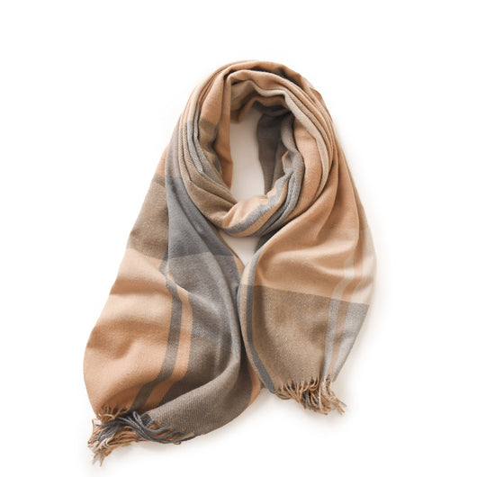 Bufanda de Cashmere Artificial Gruesa y Cálida con Flecos - Image 12