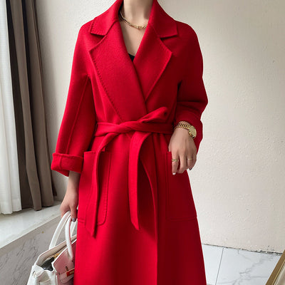 Abrigo Reversible de Cachemira para Mujer - Corte Holgado Otoño Invierno - Image 8