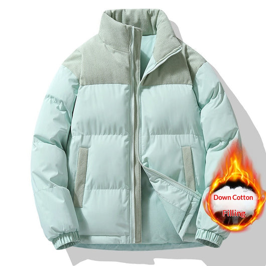 Abrigo Acolchado Unisex de Cuello Alto para Invierno - Image 3