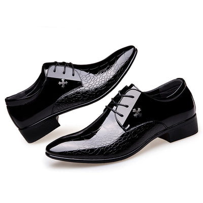 Zapatos de Vestir Elegantes con Cordones y Acabado Brillante - Image 10
