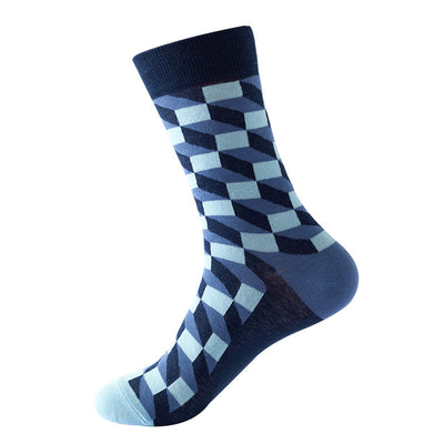 Calcetines Térmicos de Algodón Puro - Diseño Diamante para Otoño e Invierno - Image 6