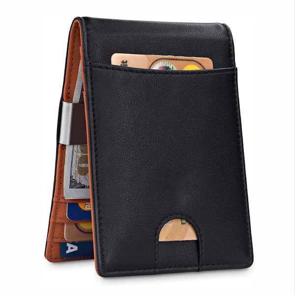 Cartera RFID para Hombre en Cuero Genuino - Protección Contra Robo de Datos