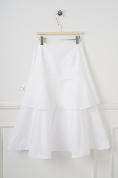 Falda Blanca de Cintura Alta con Detalles Combinados en Algodón - Image 20