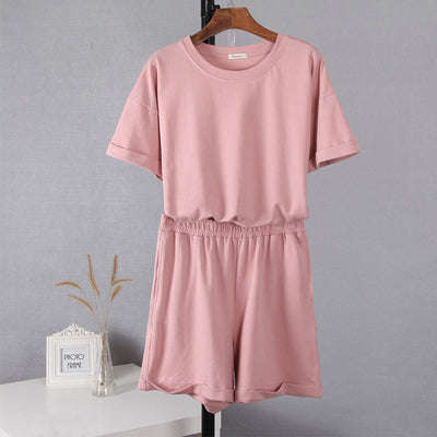 Conjunto de Verano Casual para Mujer - Blusa y Shorts de Algodón - Image 3