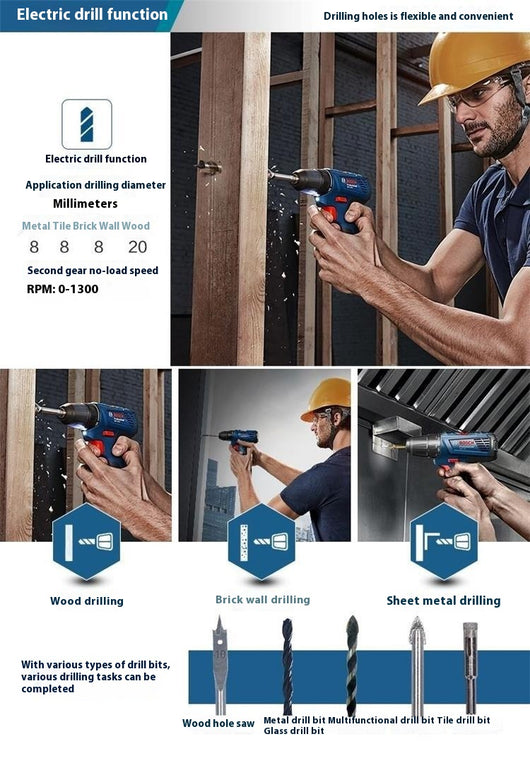 Taladro Atornillador Eléctrico Recargable para el Hogar - Image 8