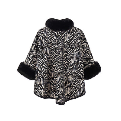 Chal con Cuello de Pelaje Estampado Otoño Invierno - Image 11