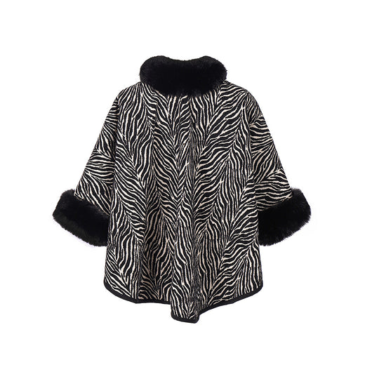 Chal con Cuello de Pelaje Estampado Otoño Invierno - Image 11