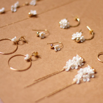 Conjunto de Joyería en Porcelana Hueso con Diseño Artístico Osmanthus - Image 12
