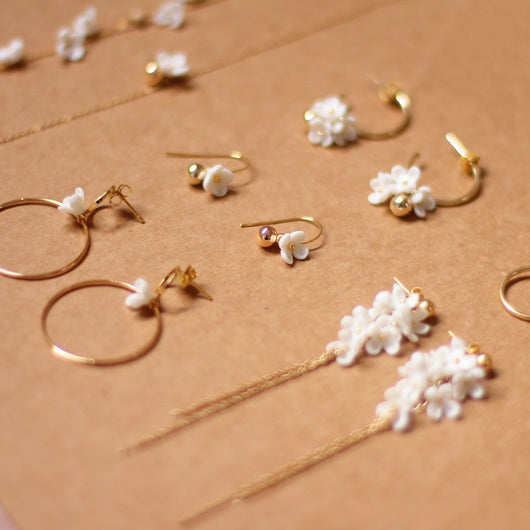Conjunto de Joyería en Porcelana Hueso con Diseño Artístico Osmanthus - Image 12