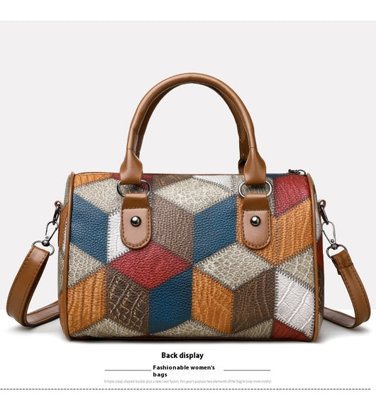 Bolso Bandolera Geométrico Cuadrillé Contraste de Colores para el Trabajo - Image 22