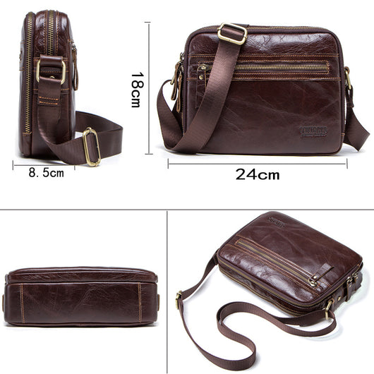 Bolso Mensajero de Cuero Angel Estilo Coreano para Hombre - Image 5