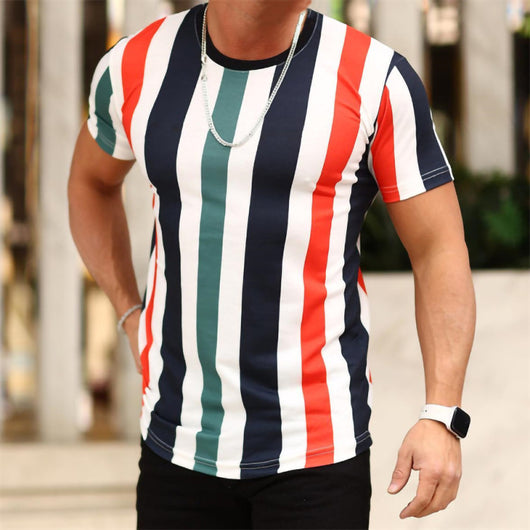 Camiseta Casual Hombre Cuello Redondo Manga Corta Estilo Europeo - Image 3